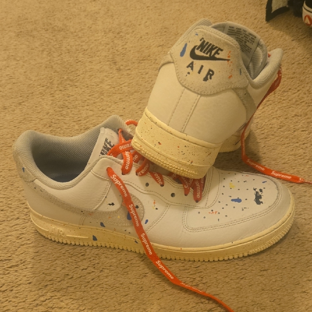 Nike Air Force 1 Paint Splatter Sz 11.5